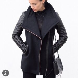 Mackage Odilia Leather Accent Jacket small